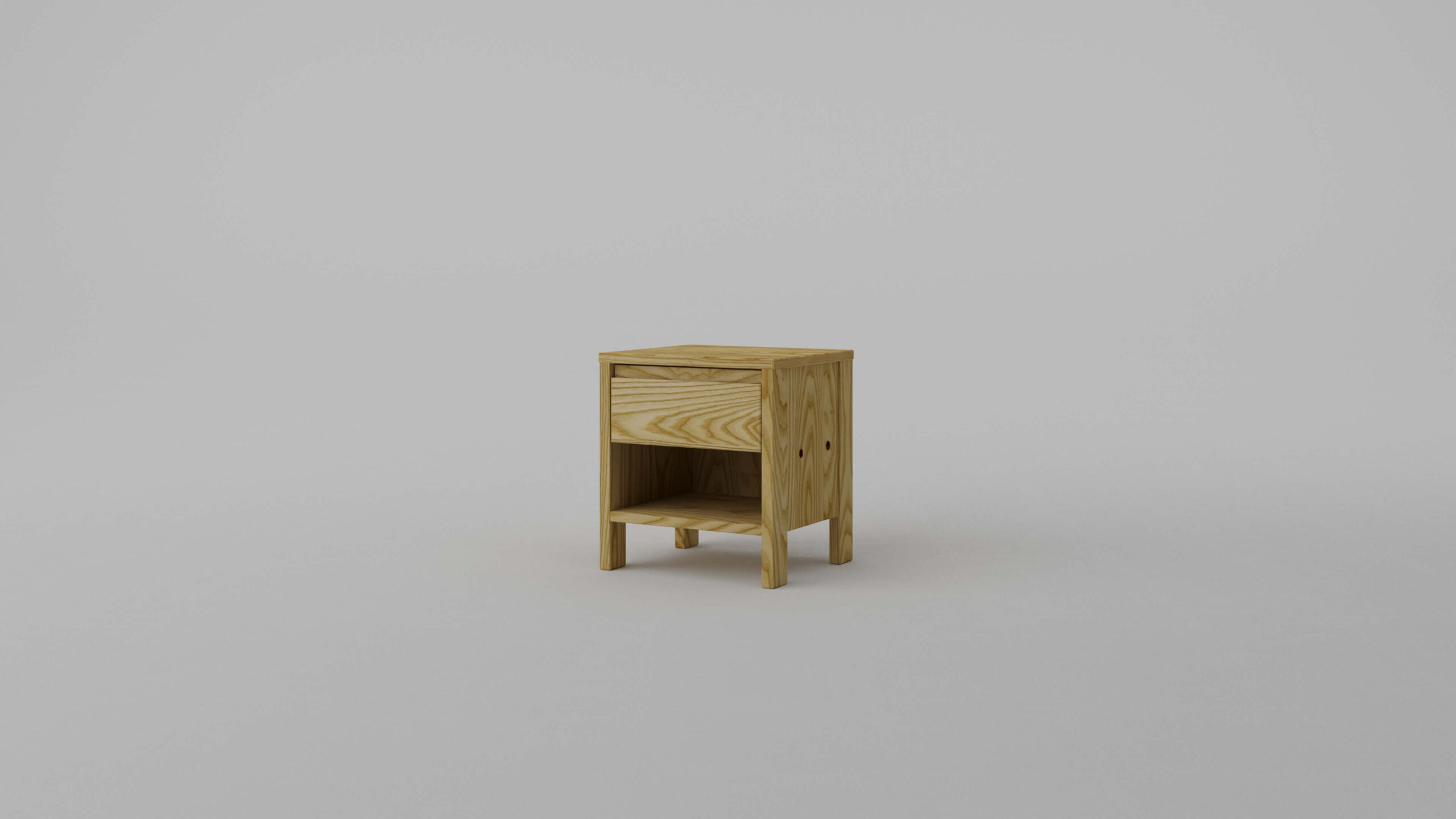 Natúr 1 fiókos éjjeliszekrény